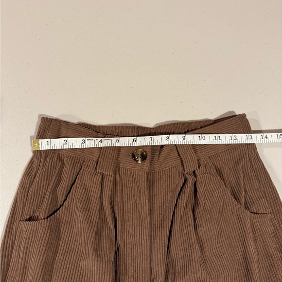 Halara Mid Rise Button Zipper Side Pocket Corduroy Casual Pants - Picture 11 of 11